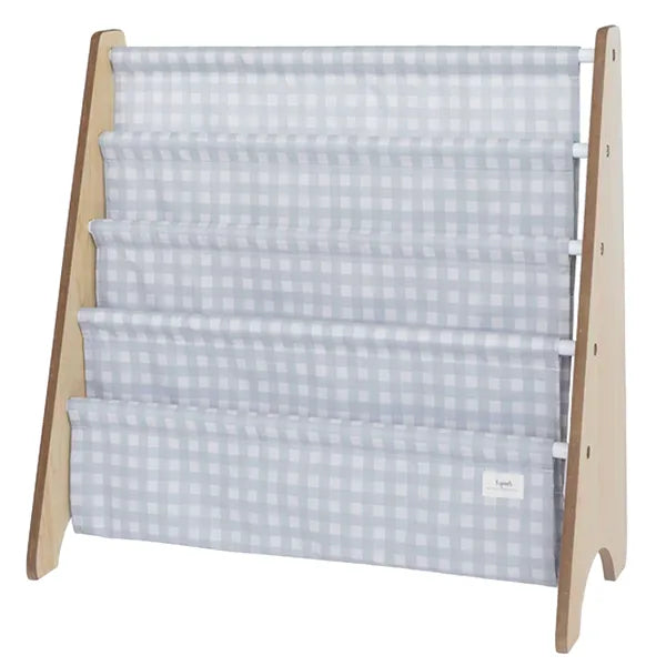 Bogreol Træ – Gingham blå – 3 Sprouts
