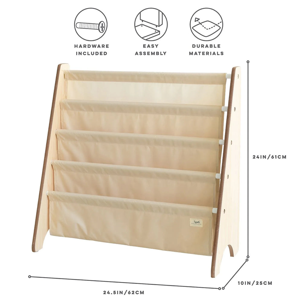 Bogreol Træ – Beige – 3 Sprouts