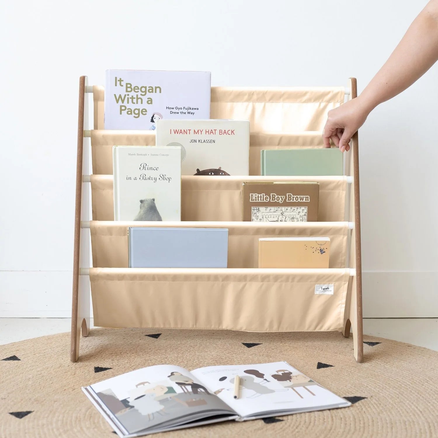 3 Sprouts Bogreol, Beige