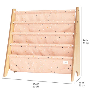 Bogreol Træ – Terrazzo, Ler – 3 Sprouts