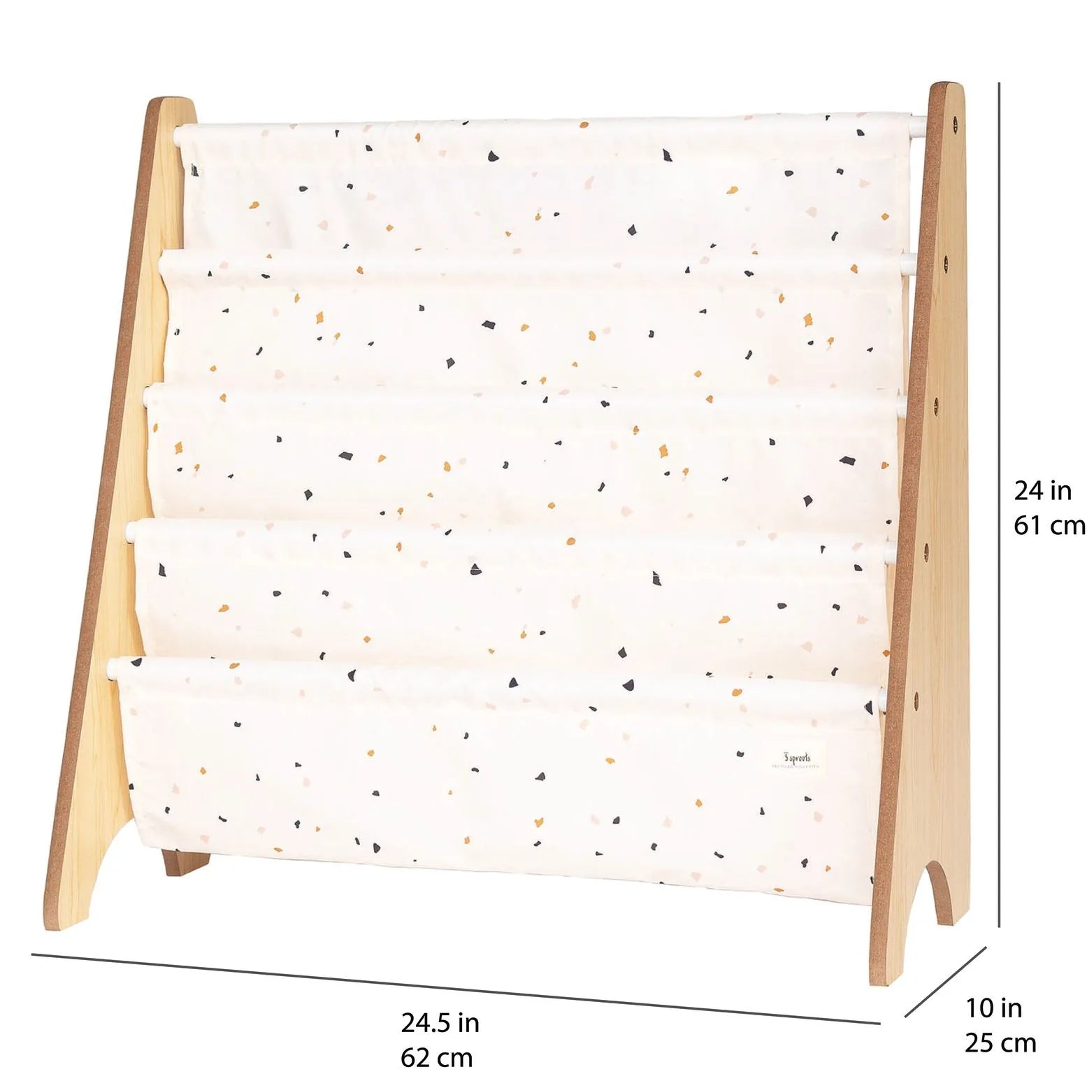 3 Sprouts Bogreol, Terrazzo/Creme