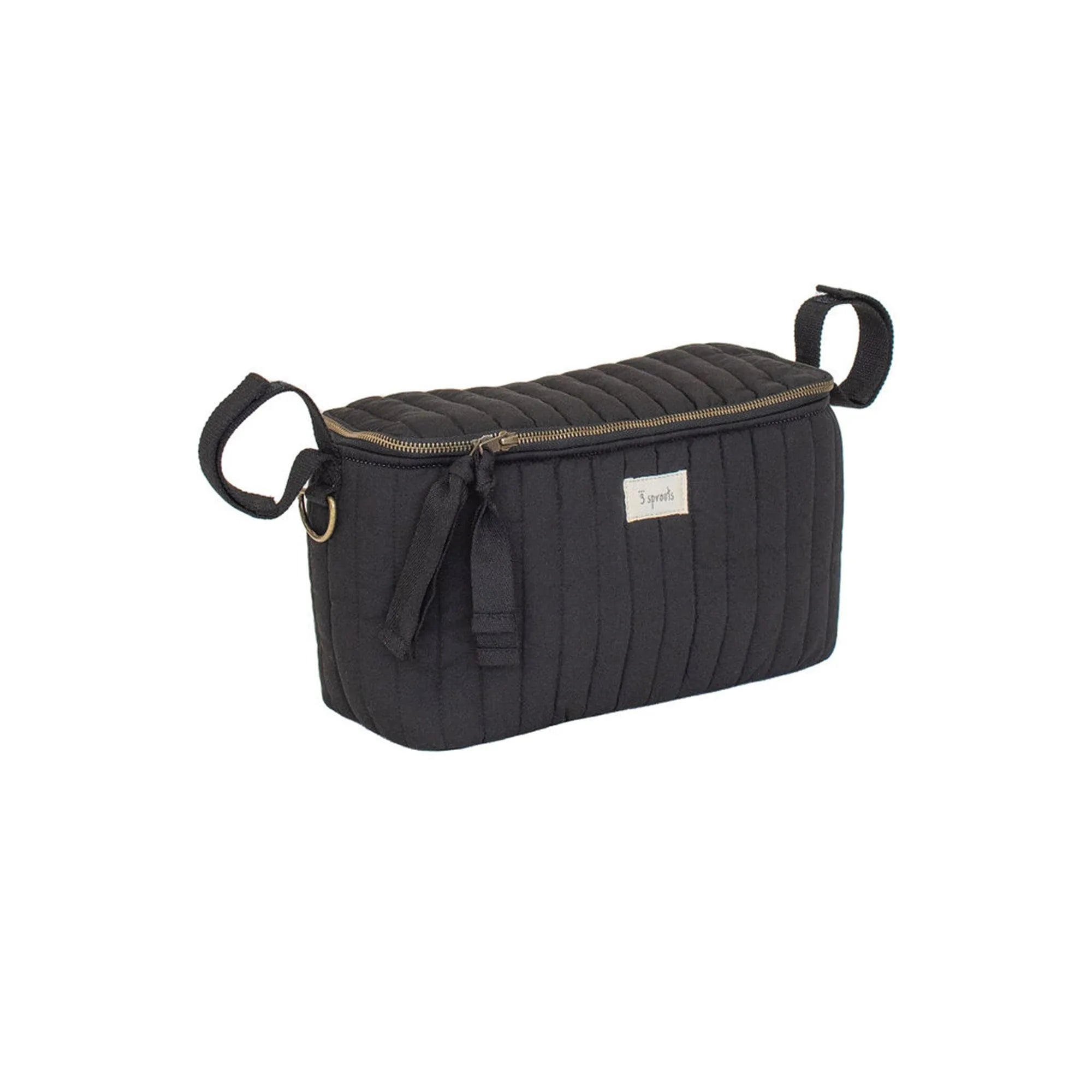 3 Sprouts Opbevaringskurv til klap- og barnevogn (Organizer), Quilt/Sort
