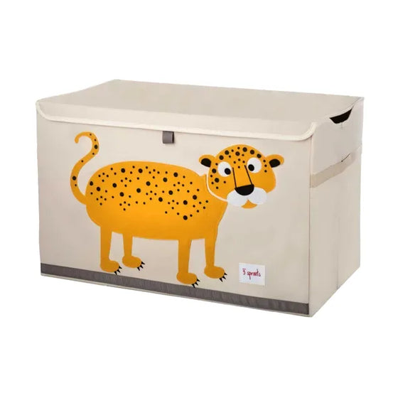 Opbevaringskasse Med Låg – Leopard – 3 Sprouts