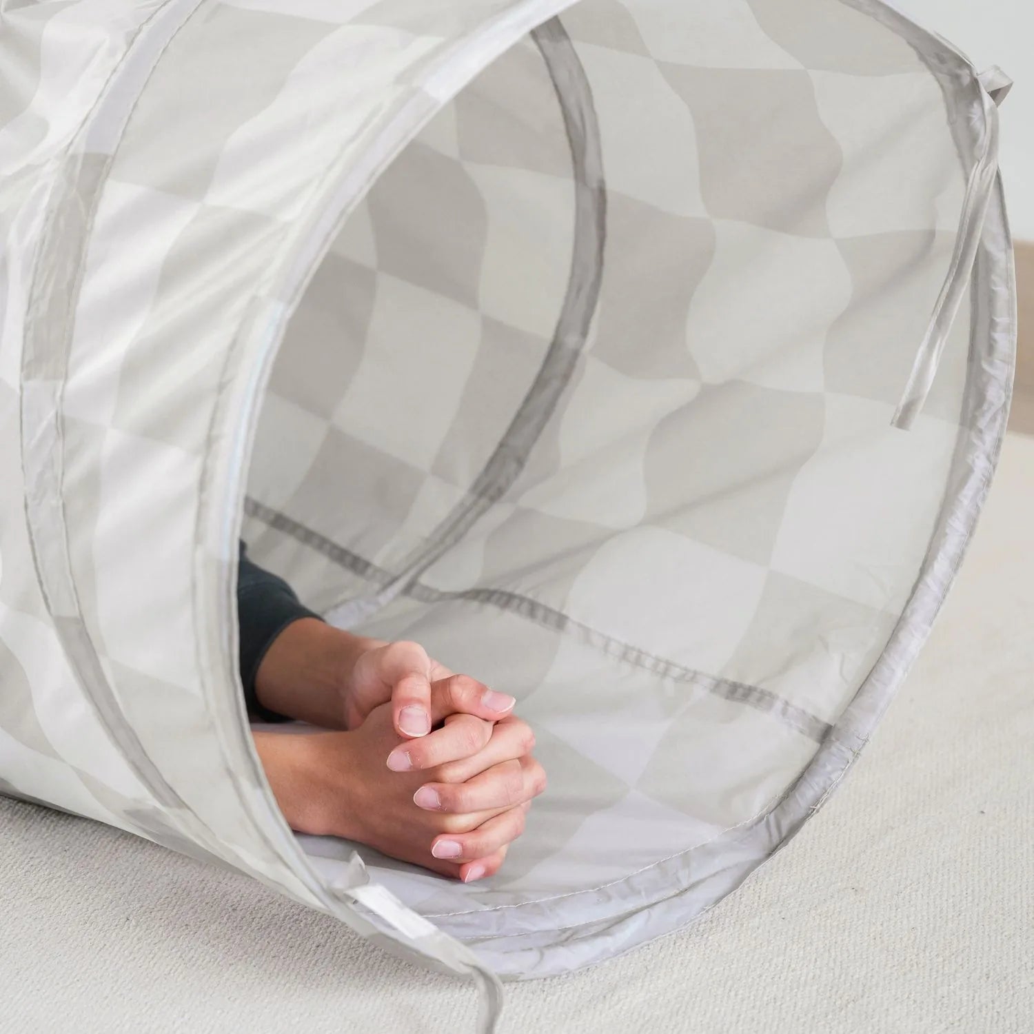 3 Sprouts Legetunnel, Checkerboard beige
