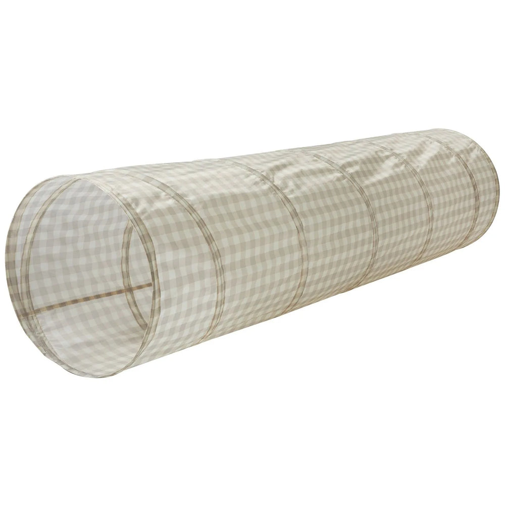 Legetunnel – Gingham, beige – 3 Sprouts