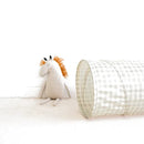 Legetunnel – Gingham, beige – 3 Sprouts