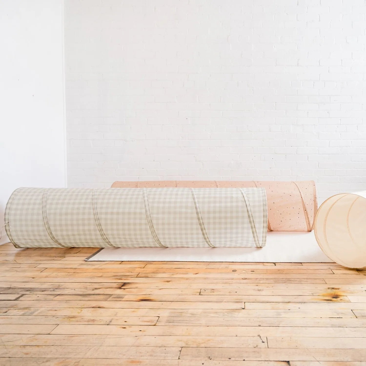 3 Sprouts Legetunnel, Gingham/beige