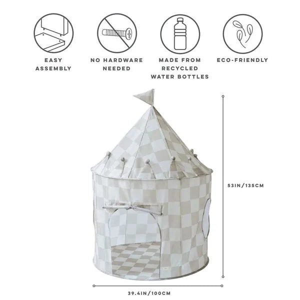 3 prouts Legetelt, Checkerboard beige
