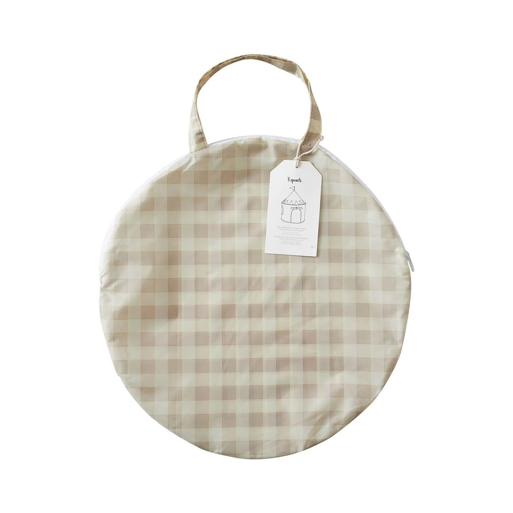 3 Prouts Legetelt – Gingham beige – 3 Sprouts