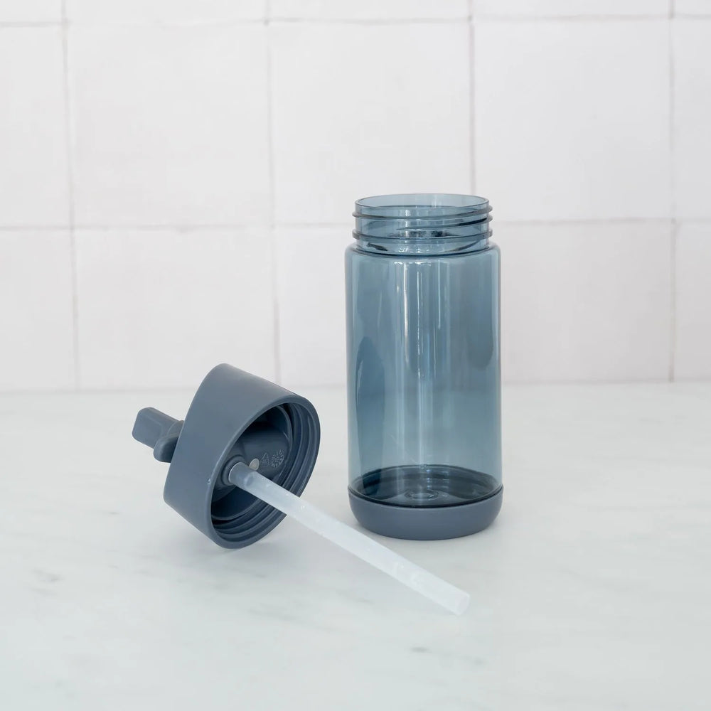 Drikkedunk 0,35 l med drikketud og sugerør, blå – Tritan, BPA-fri – 3 Sprouts