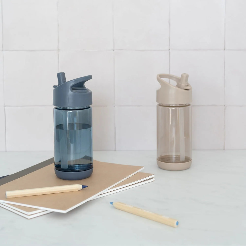 Drikkedunk 0,35 l med drikketud og sugerør, blå – Tritan, BPA-fri – 3 Sprouts