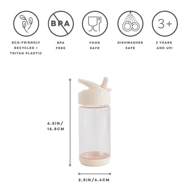 Drikkedunk 0,35 l sand med sugerør, BPA-fri Tritan – 3 Sprouts