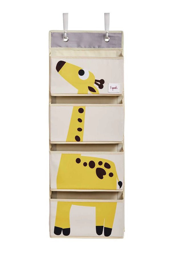 3 Sprouts Vægophæng med lommer (Wall Organizer), Giraf