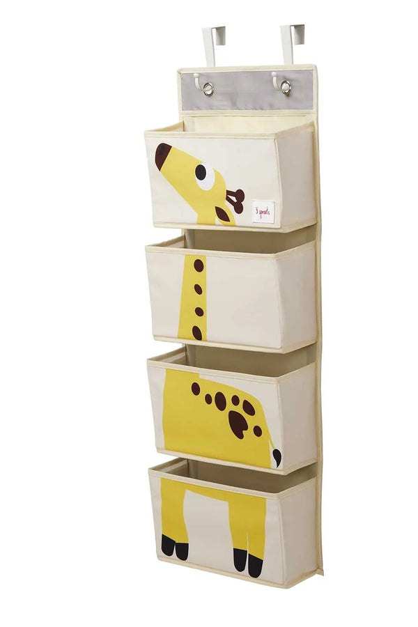 3 Sprouts Vægophæng med lommer (Wall Organizer), Giraf
