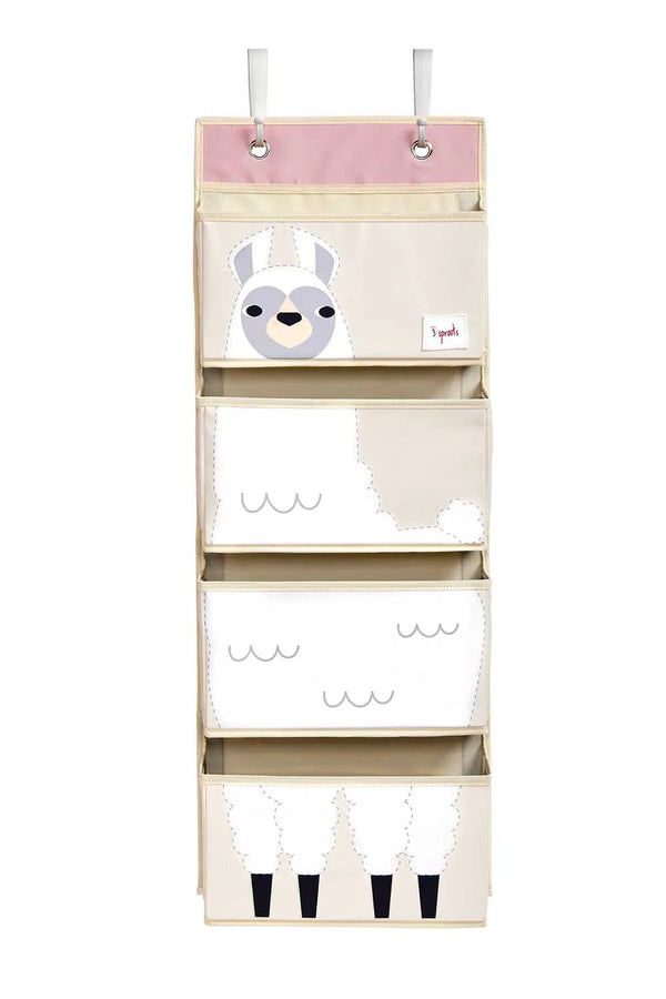 3 Sprouts Vægophæng med lommer (Wall Organizer), Llama