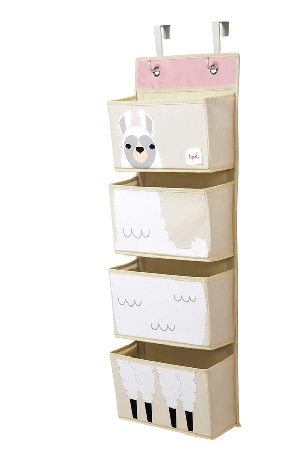 3 Sprouts Vægophæng med lommer (Wall Organizer), Llama