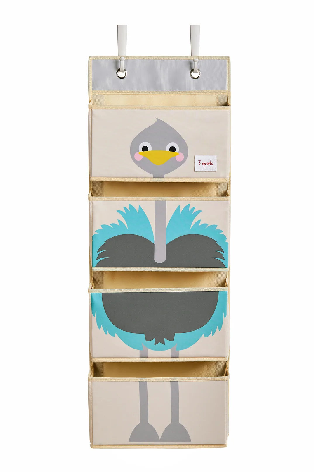 3 Sprouts Vægophæng med lommer (Wall Organizer), Struds