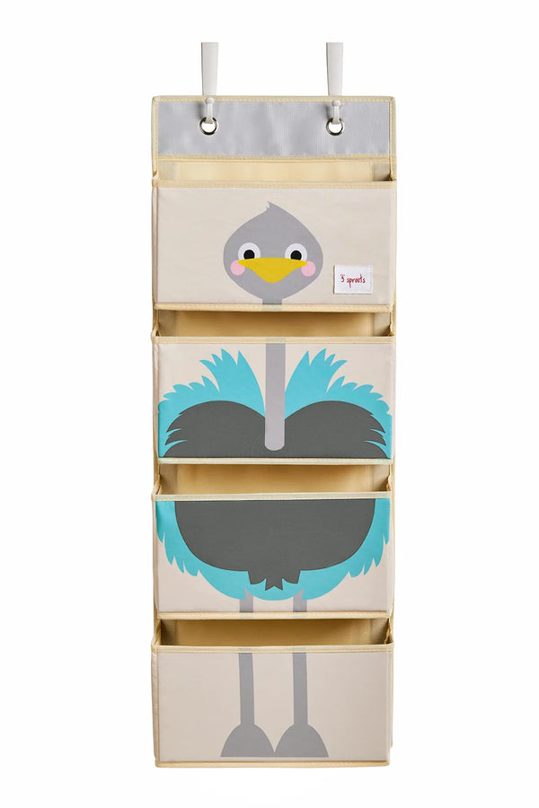 3 Sprouts Vægophæng med lommer (Wall Organizer), Struds