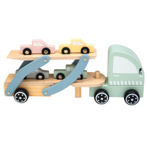 Biltransporter Med Biler (4 Stk.) Træ – Kinder and Kids