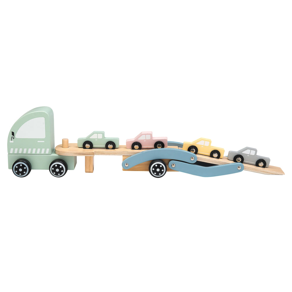Biltransporter Med Biler (4 Stk.) Træ – Kinder and Kids