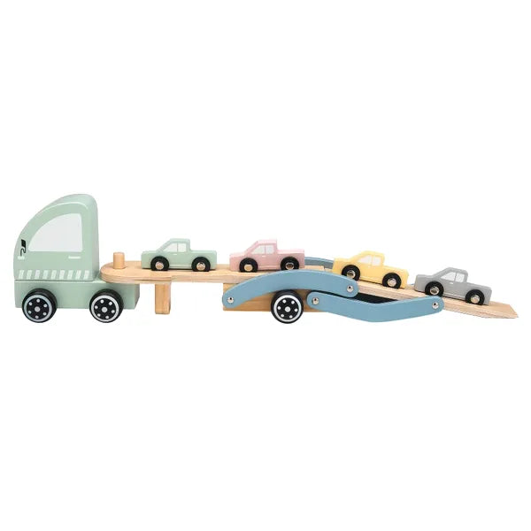 Biltransporter Med Biler (4 Stk.) Træ – Kinder and Kids