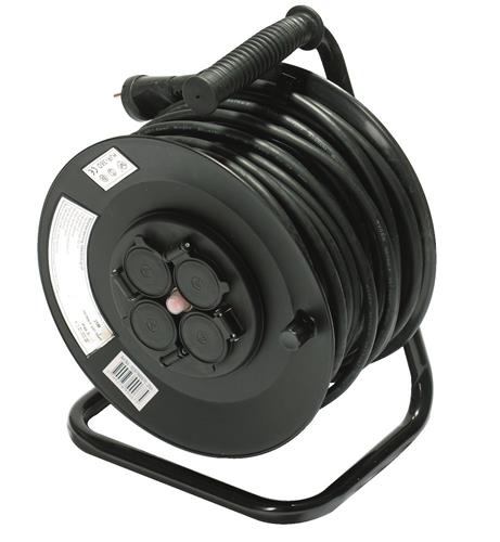 Kabeltromle 25m neopren 4x230V IP44 3G1,5mm2 2990W - PRIMAX