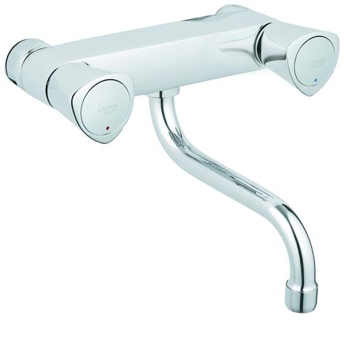 2-grebs vægkøkkenarmatur svingbar tud 360° forkromet 234 mm Grohe