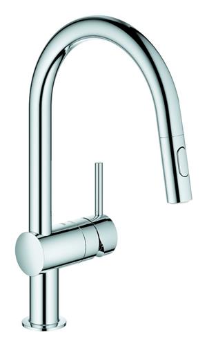 Justerbart Grohe Minta étgrebs køkkenarmatur U-tud 90° svingradius, udtræk dual spray - Grohe