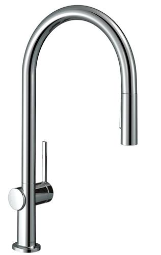 Køkkenarmatur C-tud ComfortZone 210, udtræk, 1-grebs, forkromet - hansgrohe