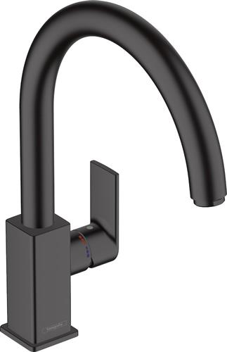 Køkkenarmatur høj 1-grebs matsort C-tud ComfortZone 260 med keramisk kartouche hansgrohe