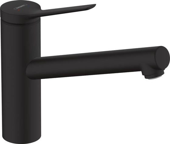 Køkkenarmatur Zesis M33 ComfortZone 150, 1-grebs matsort L-tud, keramisk kartouche - hansgrohe