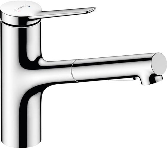 Køkkenarmatur Zesis M33 høj udtræk 150 mm svingområde, laminar/bruse, keramisk kartouche - hansgrohe