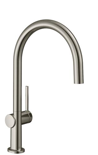 Køkkenarmatur Talis M54 220 mm C-tud rustfrit stål, 1-grebs, 9 l/min - hansgrohe