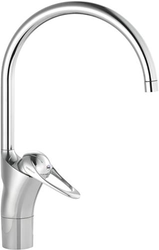 Køkkenarmatur 9000E II høj buet C-tud 233 mm med Eco Flow og koldstart - FM Mattsson