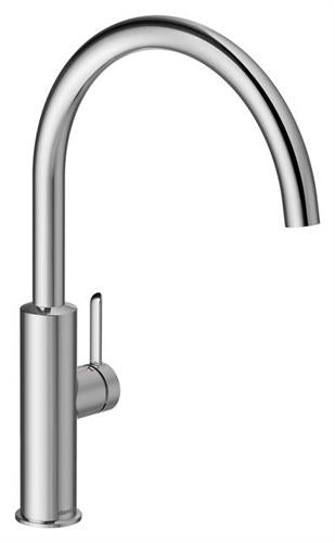Køkkenarmatur svingbar C-tud forkromet 1-grebs 225 mm Damixa