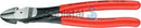 Knipex 7401 kraft sidebidetang sort finish, 140mm