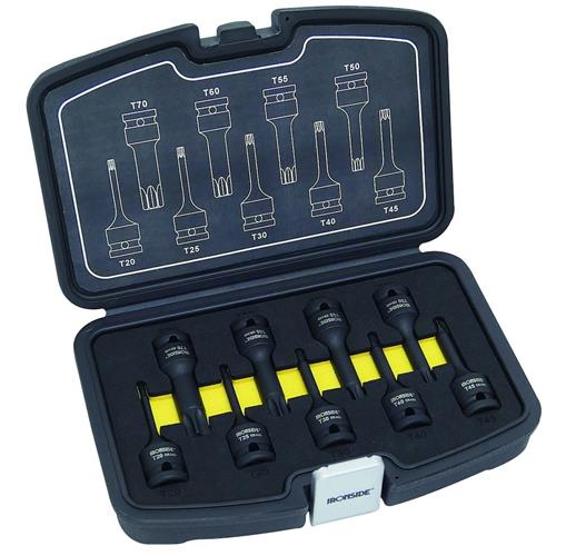 Ironside krafttoppe i sæt Torx 20-70