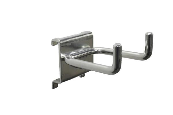 Dobbeltkrog 45 mm til værktøjstavle 10x10 mm, 34 mm centrum - Blika