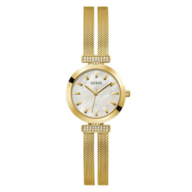 Guess Watches dameur Array rustfrit stål meshlænke guldfarvet Gw0471l2