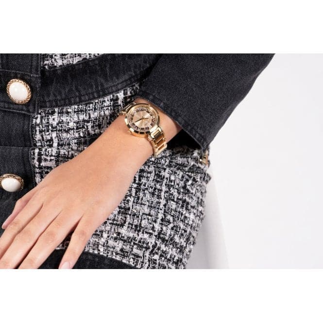 Guess Watches dameur Crystal Clear rustfrit stål guldfarvet Gw0470l2