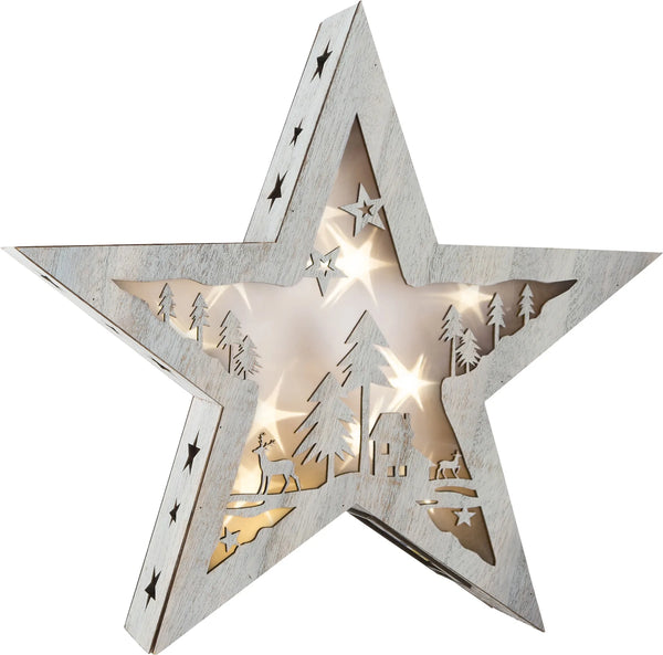 small foot Stjerne med Lys, Shabby Chic/Stor