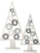 Jule Dekorationstræ (2 Stk.) – Shabby Chic – small foot