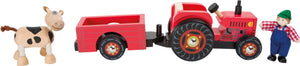 Traktor Med Anhænger Træ – Bondegård – small foot