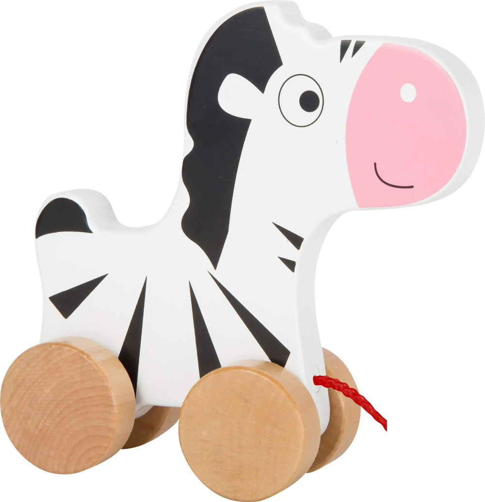 Trækdyr zebra i træ 16x5x16 cm til børn 12+ mdr – overholder EN71 – small foot