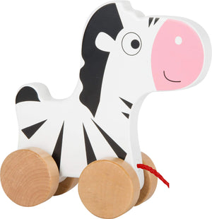 Trækdyr zebra i træ 16x5x16 cm til børn 12+ mdr – overholder EN71 – small foot
