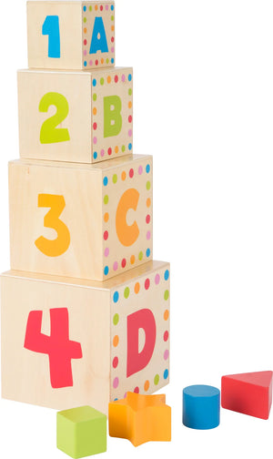Stable Klodser Træ – ABC Stacking – small foot