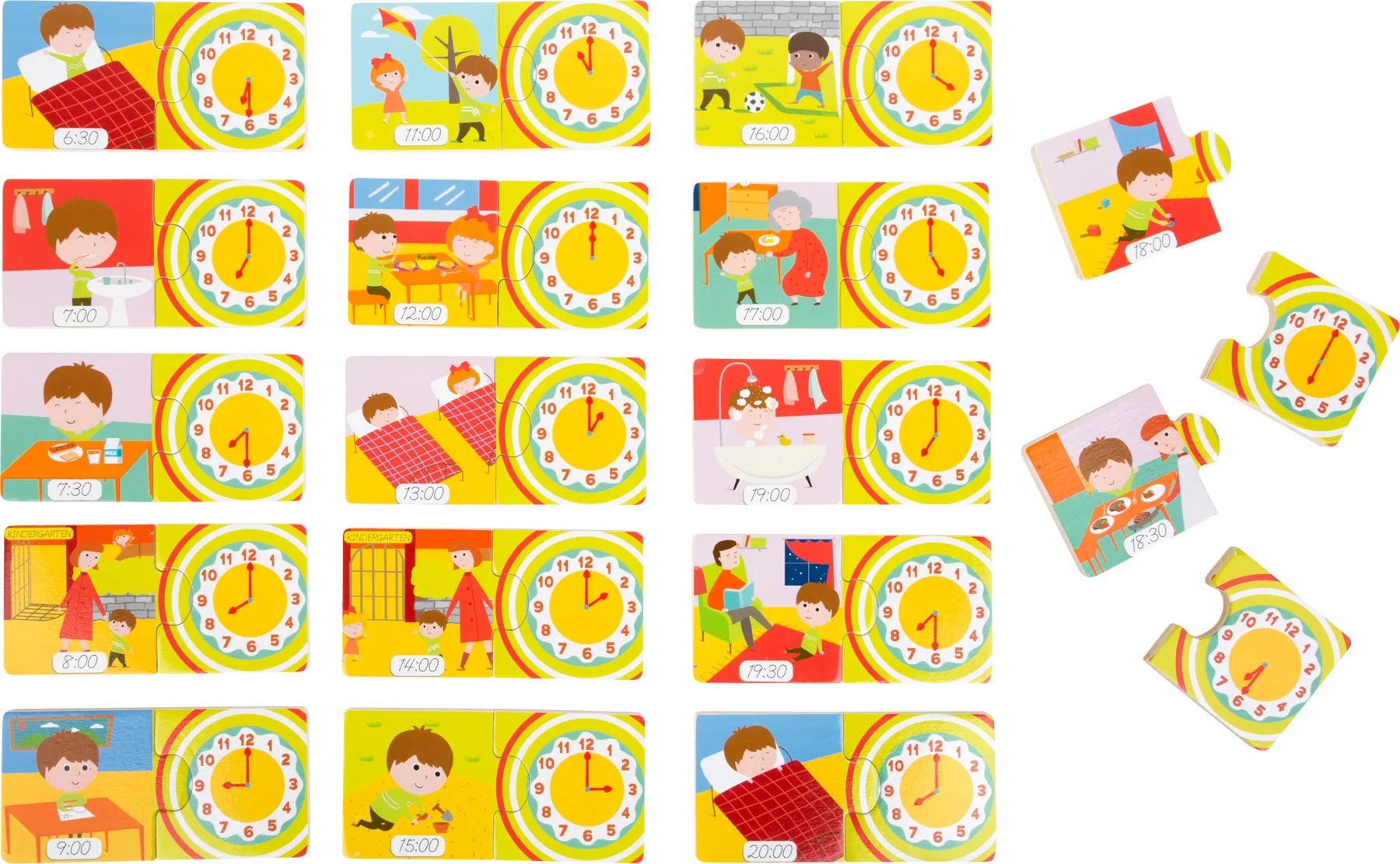 Puslespil Træ – Lær Klokken – small foot