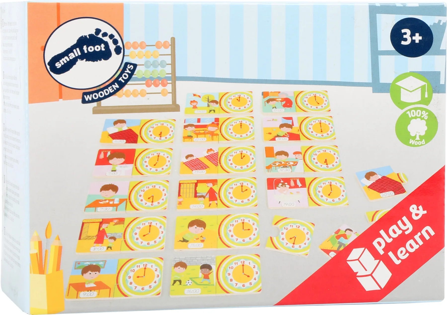 Puslespil Træ – Lær Klokken – small foot