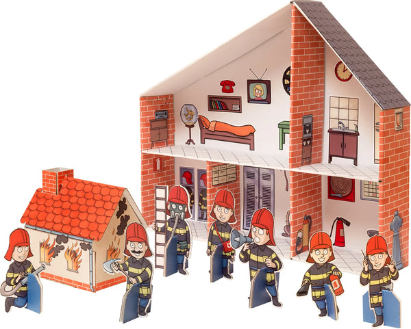 small foot Brandstation/Dukkehus i Pap