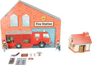 Small Foot Brandstation/Dukkehus I Pap – Leg - Børn - Tog, biler, transport og anlæg